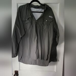 COLUMBIA PFG Button Down Vented Fishing Shirt men's large